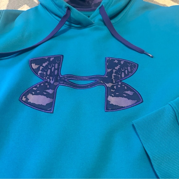 Under Armour Sweater Womens Large Blue Hoodie Pullover Ladies Casual - Picture 7 of 7